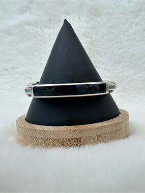 David Yurman Sterling Silver Bracelet with Pietersite Bar